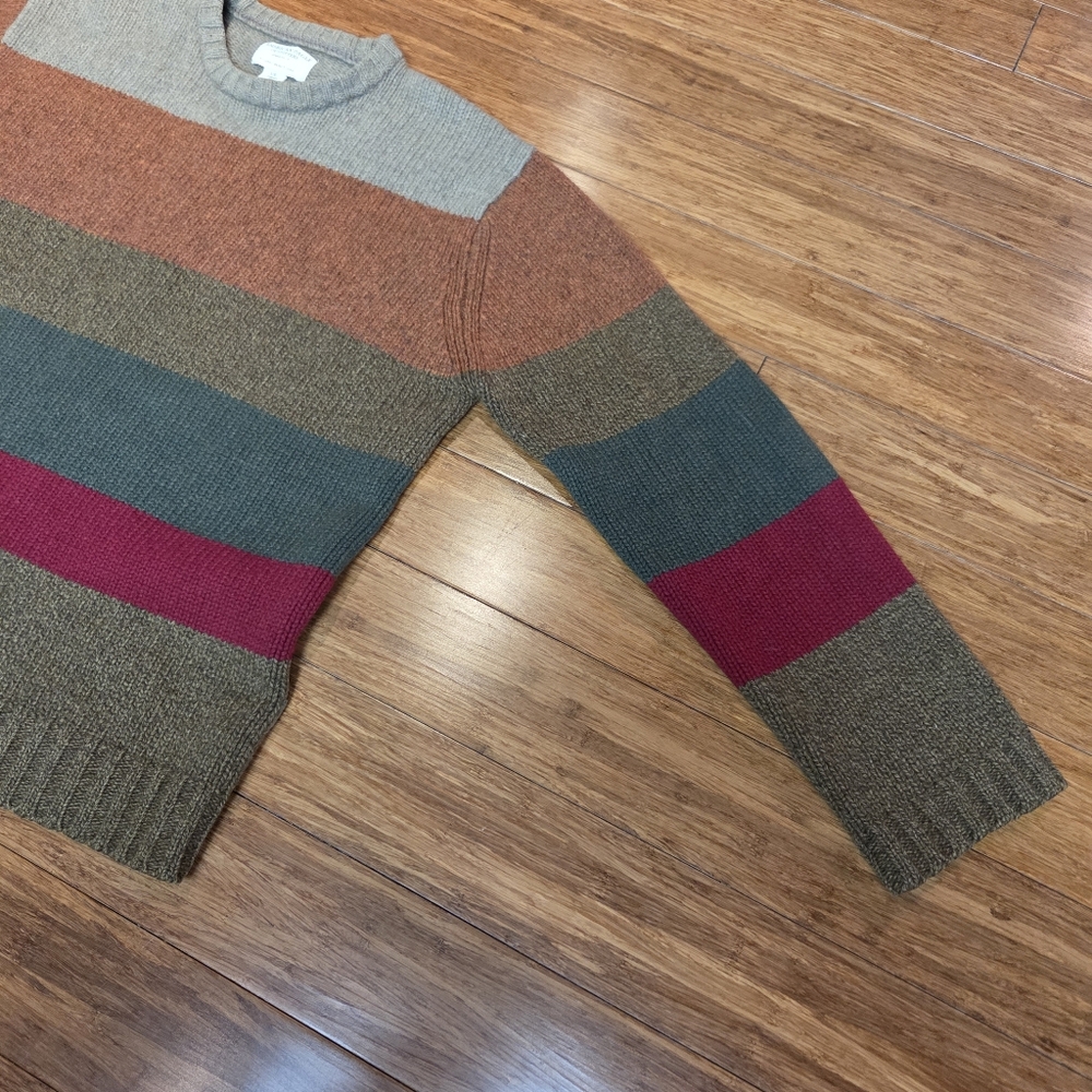 VTG American Eagle 100% Lambswool Colorblock Sweater | Earth Tones | L / G - Picture 11 of 15